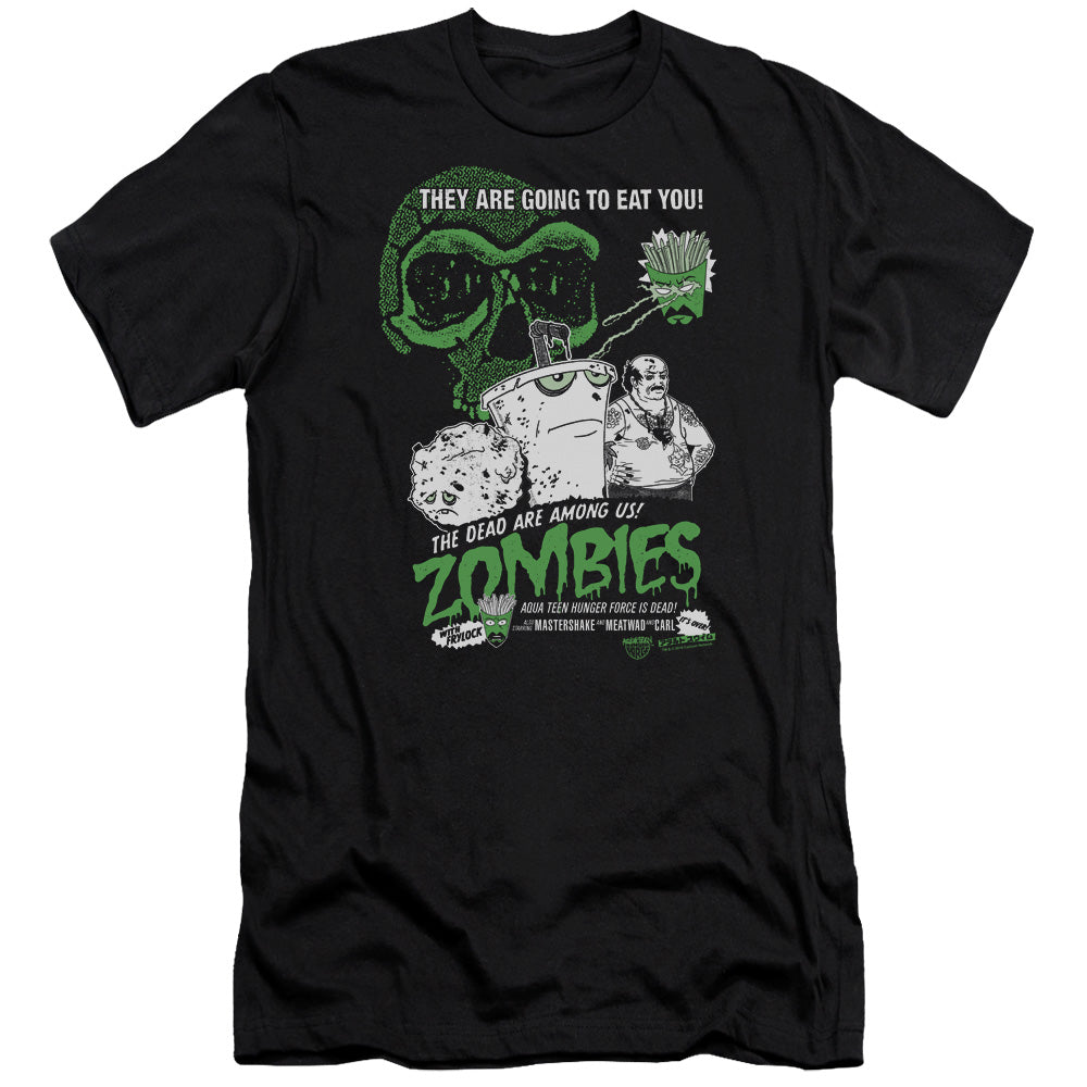 Aqua Teen Hunger Force Zombies Hbo Premium Bella Canvas Slim Fit Mens T Shirt Black - clothing by TeeHivey.com (Image 2)