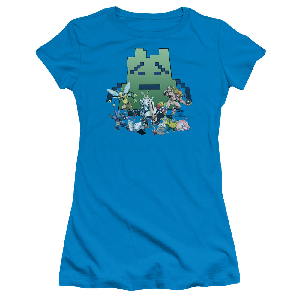 Aqua Teen Hunger Force Group Junior Sheer Cap Sleeve Womens T Shirt Turquoise - clothing by TeeHivey.com
