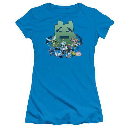 Aqua Teen Hunger Force Group Junior Sheer Cap Sleeve Womens T Shirt Turquoise - clothing by TeeHivey.com