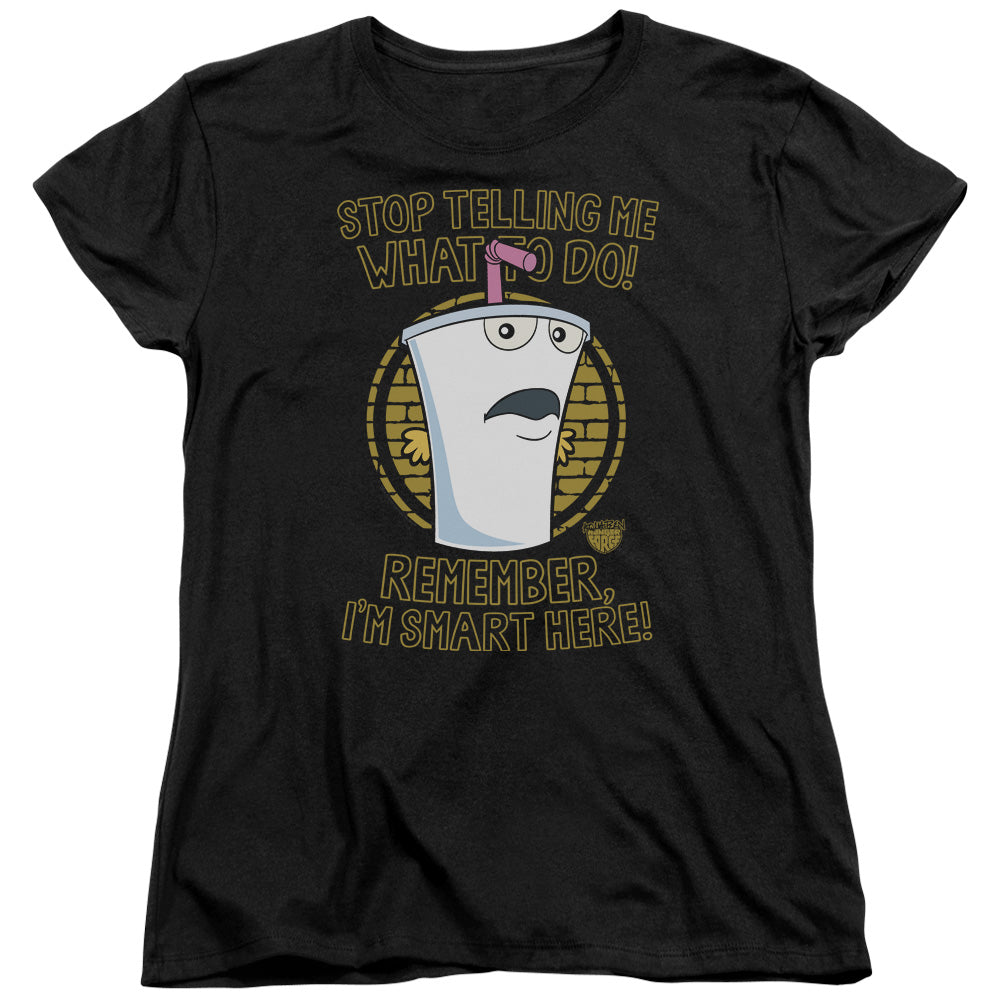 Aqua Teen Hunger Force Stop Womens T Shirt Black - clothing by TeeHivey.com