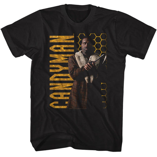 Candyman - Honeycomb - American Classics - Solid Black Adult Short Sleeve T-Shirt - clothing by TeeHivey.com (Image 1)