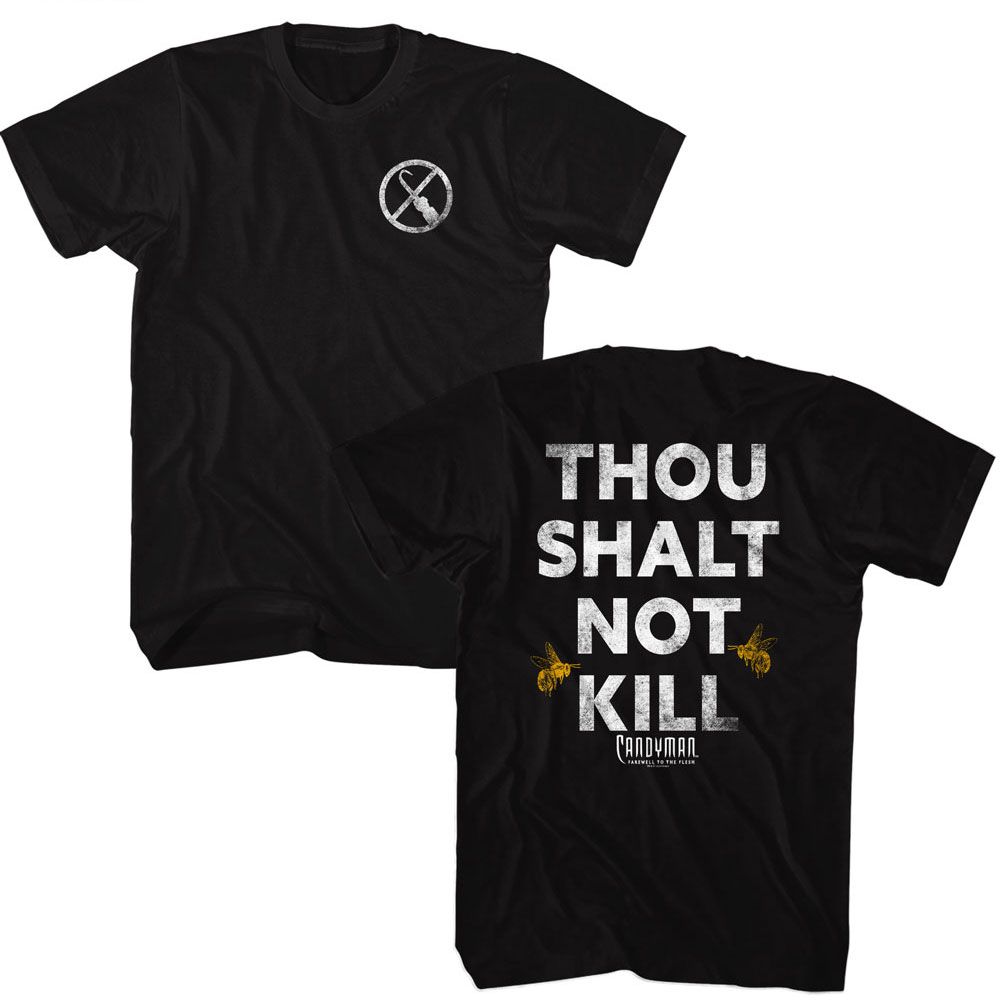 Candyman - Thou Shalt Not Kill - American Classics - Solid Black Adult Short Sleeve T-Shirt Style001 (Image 1)