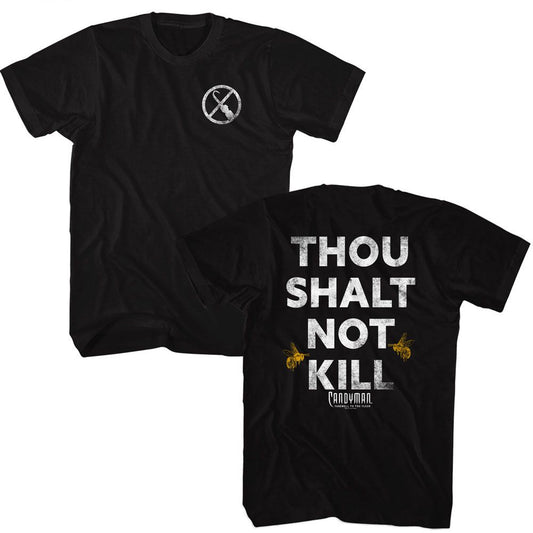 Candyman - Thou Shalt Not Kill - American Classics - Solid Black Adult Short Sleeve T-Shirt Style001 (Image 1)