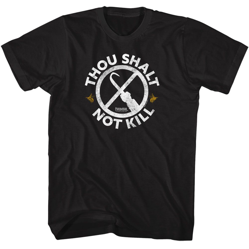 Candyman - Thou Shalt Not Kill - American Classics - Solid Black Adult Short Sleeve T-Shirt (Image 1)
