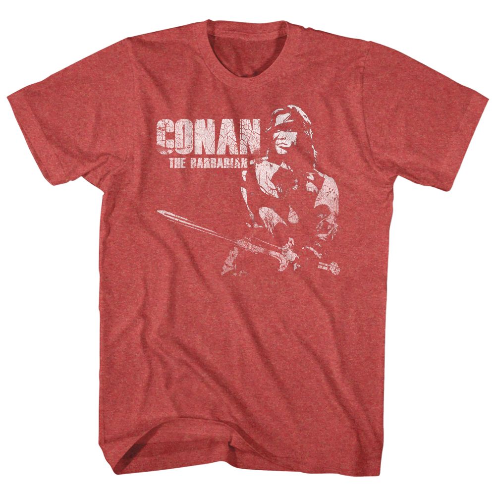 Conan - White - Short Sleeve - Heather - Adult - T-Shirt - clothing by TeeHivey.com