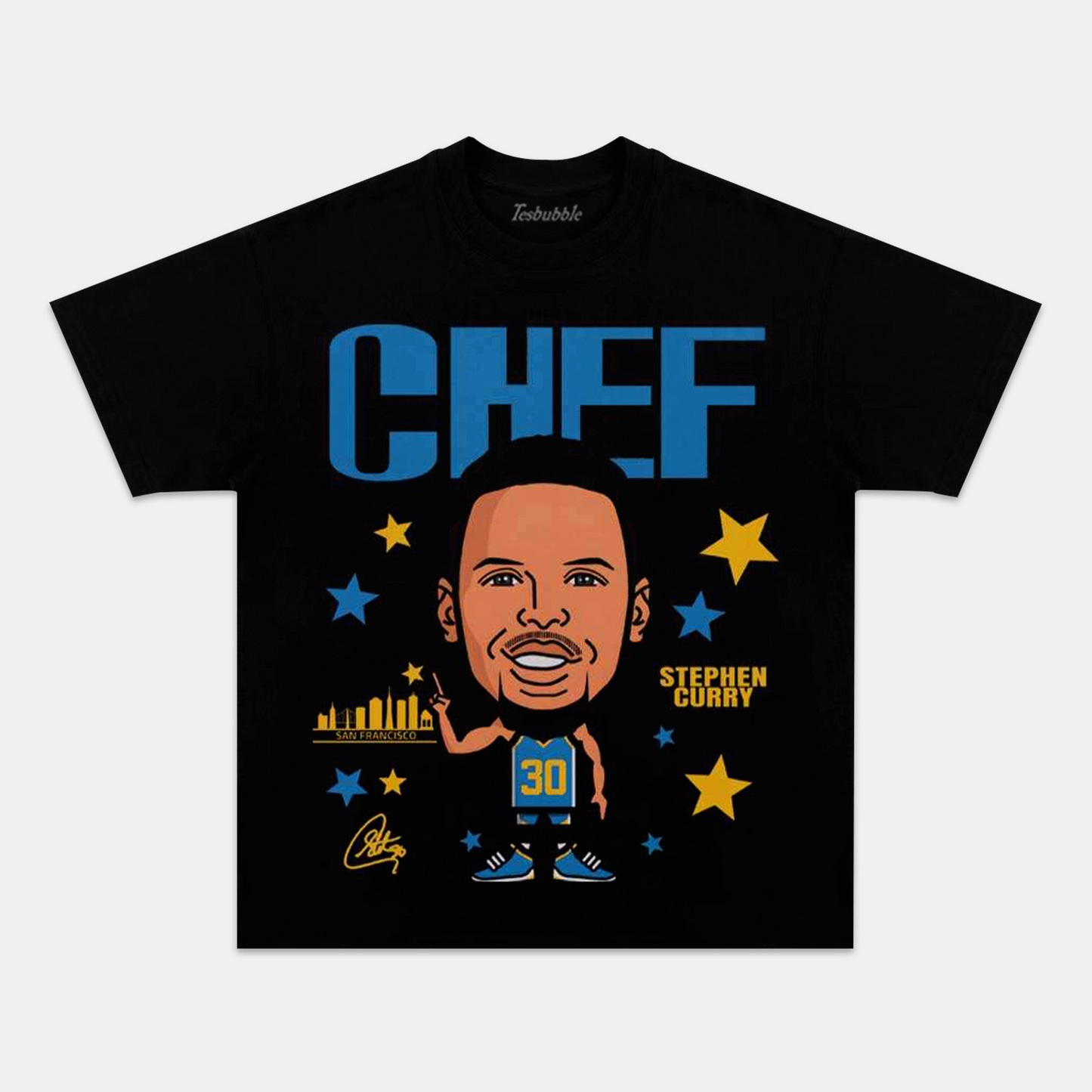 CURRY CARTOON TEE Style001 - clothing by TeeHivey.com (Image 1)