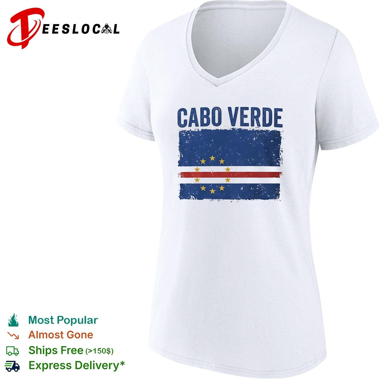 Cabo Verde retro flag shirt