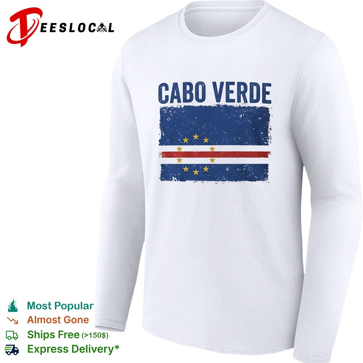Cabo Verde retro flag shirt