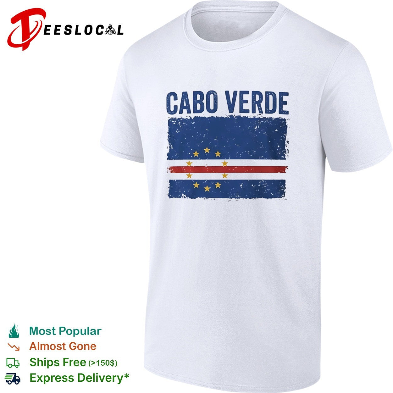 Cabo Verde retro flag shirt