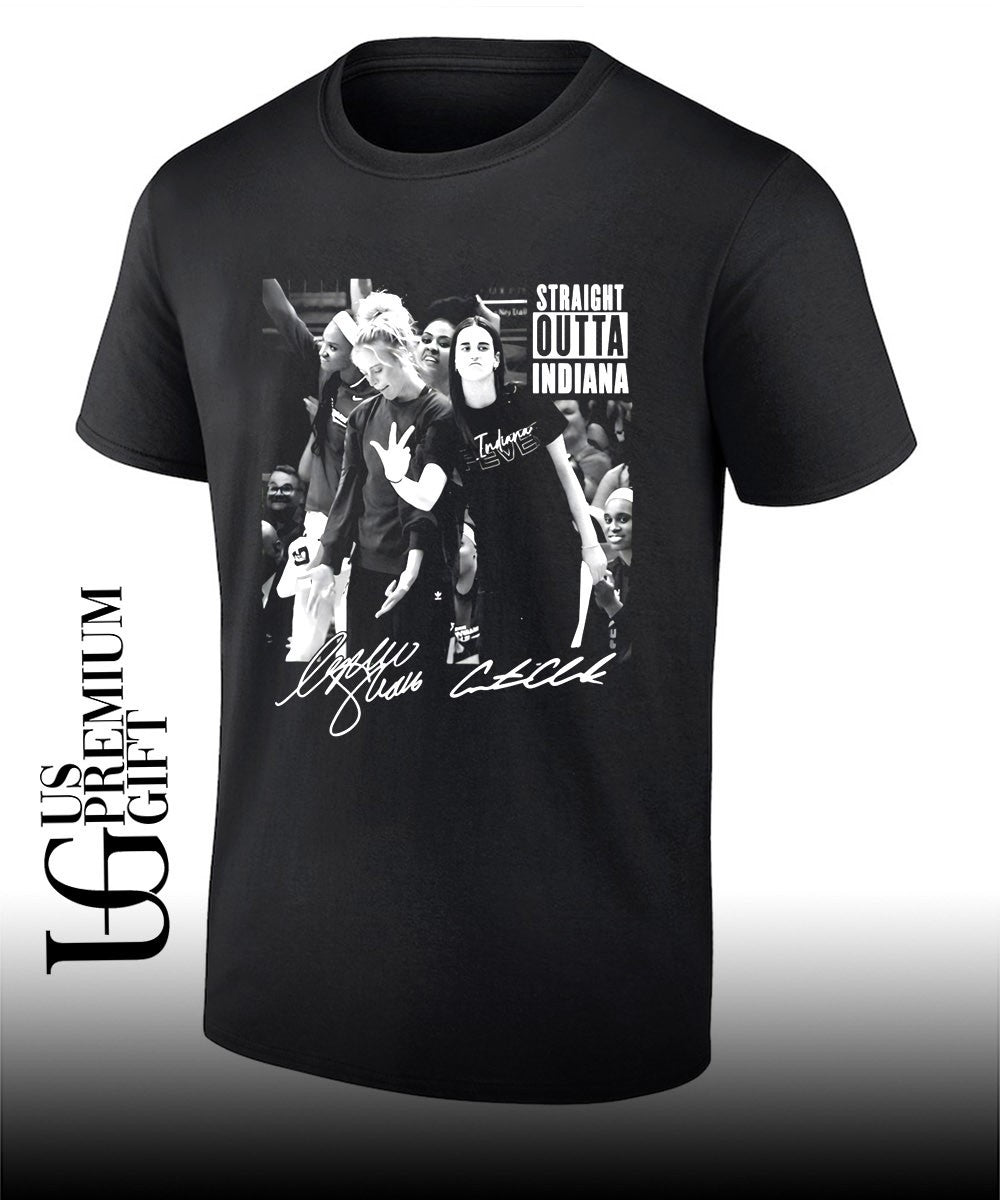 Caitlin Clark Fever Straight Outta Indiana Cunningham signature shirt