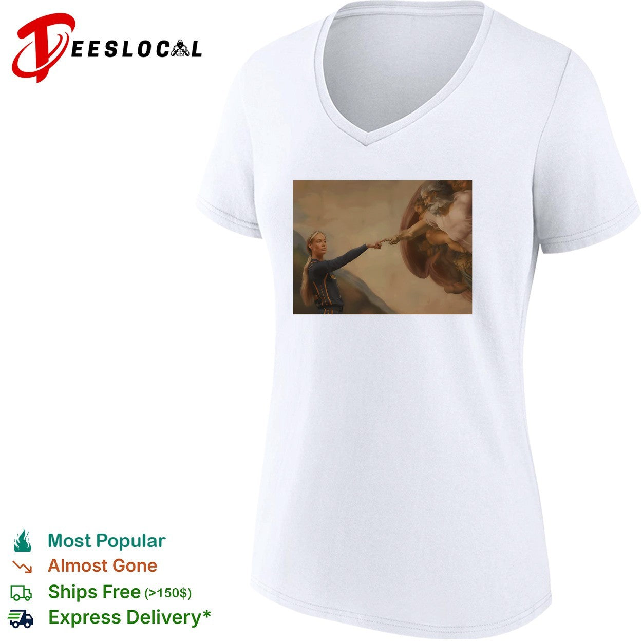Caitlin Clark Indiana Fever x The Creation of Adam shirt