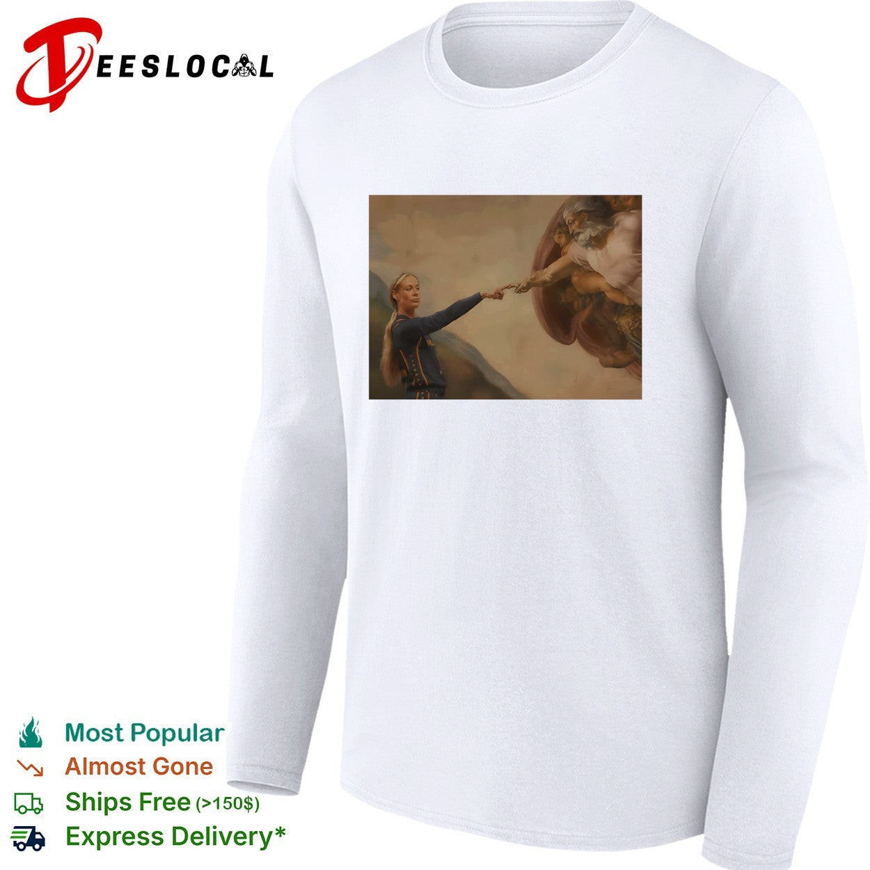 Caitlin Clark Indiana Fever x The Creation of Adam shirt