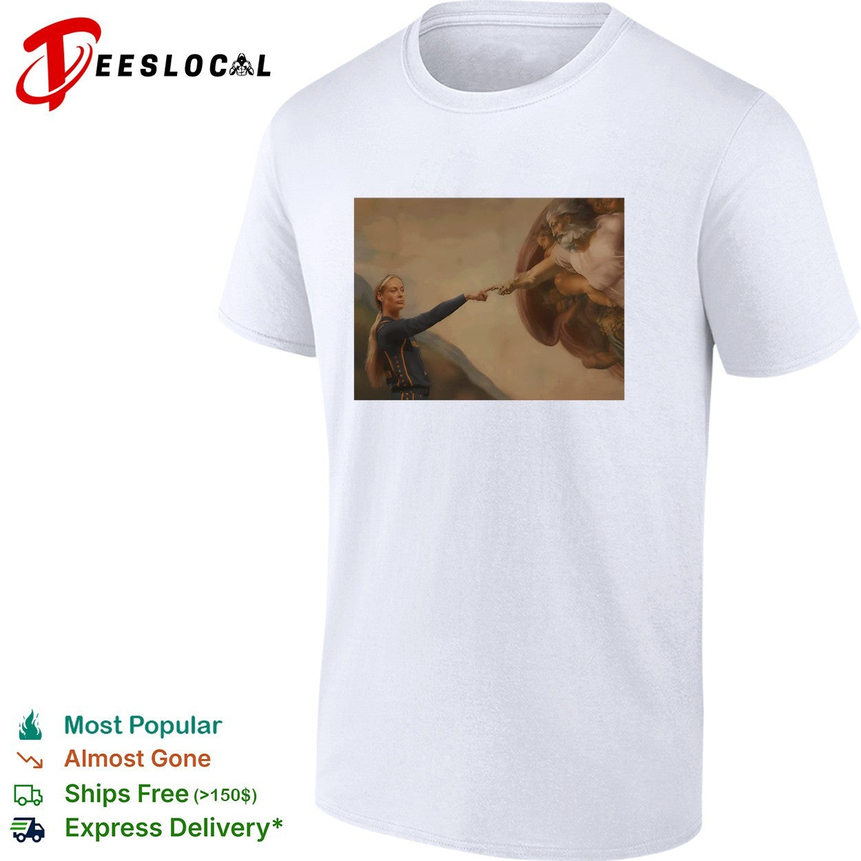 Caitlin Clark Indiana Fever x The Creation of Adam shirt