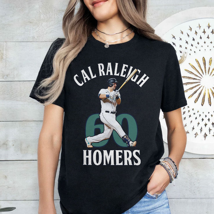 Cal Raleigh 60 Home Runs Seattle Mariners 2025 Al West Champions T Shirt