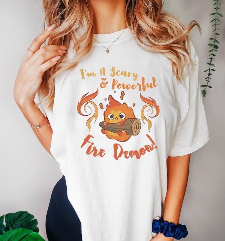 Calcifer Scary & Powerful Fire Demon Howl's Moving Castle T-Shirt