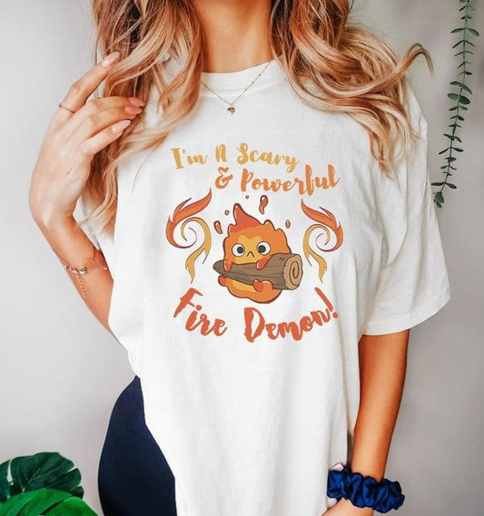 Calcifer Scary & Powerful Fire Demon Howl's Moving Castle T-Shirt