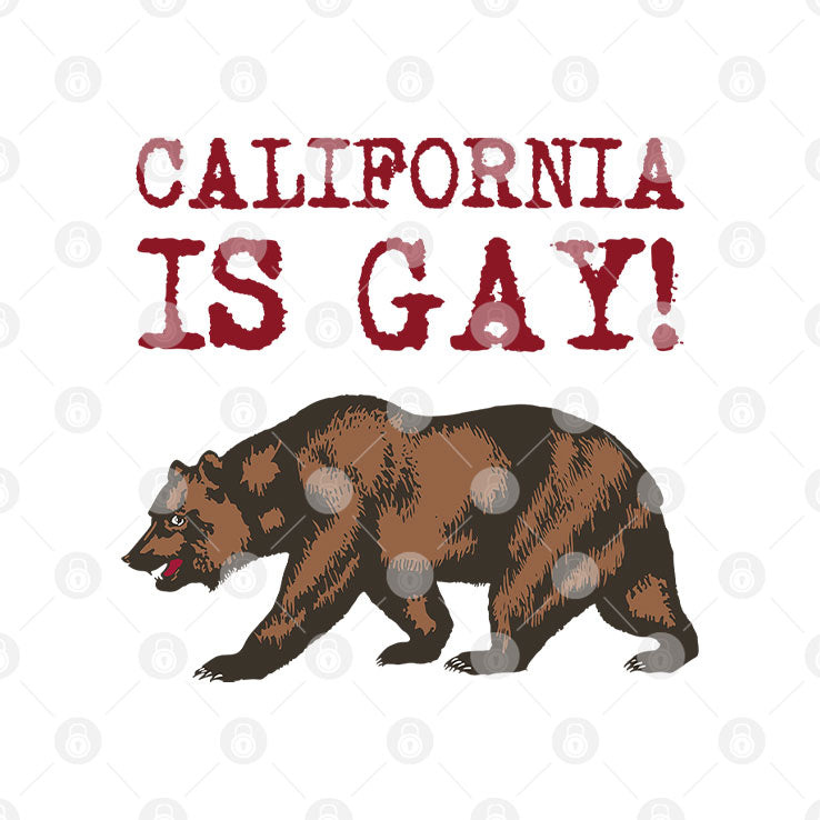 California Is Gay Bear T Shirt