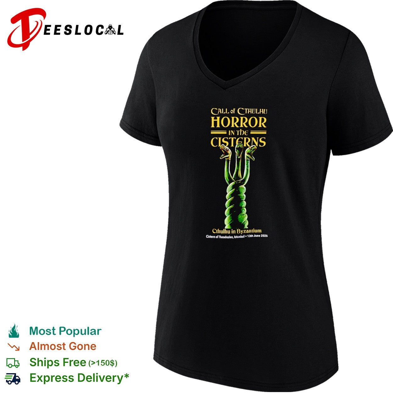 Call of Cthulhu Horror in the Cisterns Cthulhu in Byzantium Cistern of Theodosius shirt