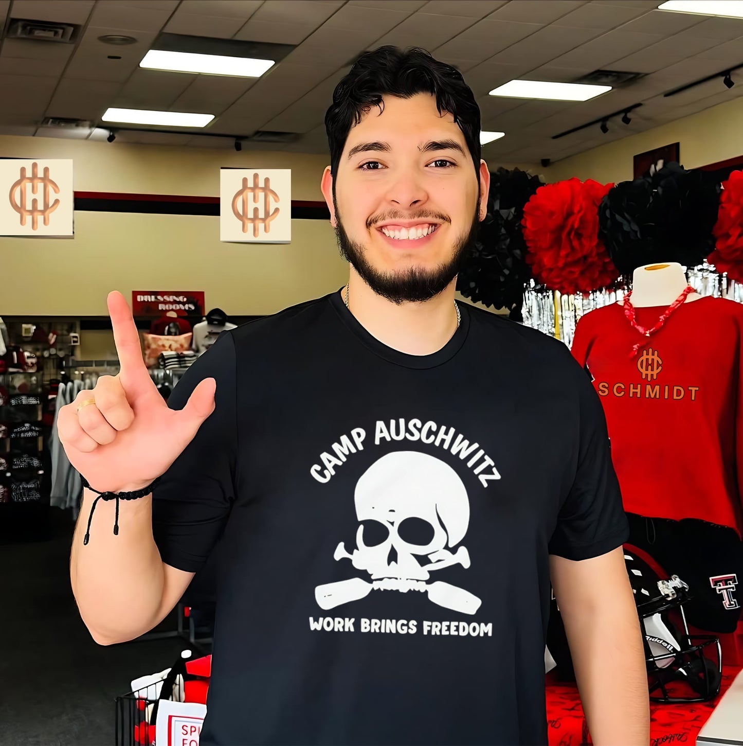 Camp Auschwitz Work Brings Freedom Skull shirt