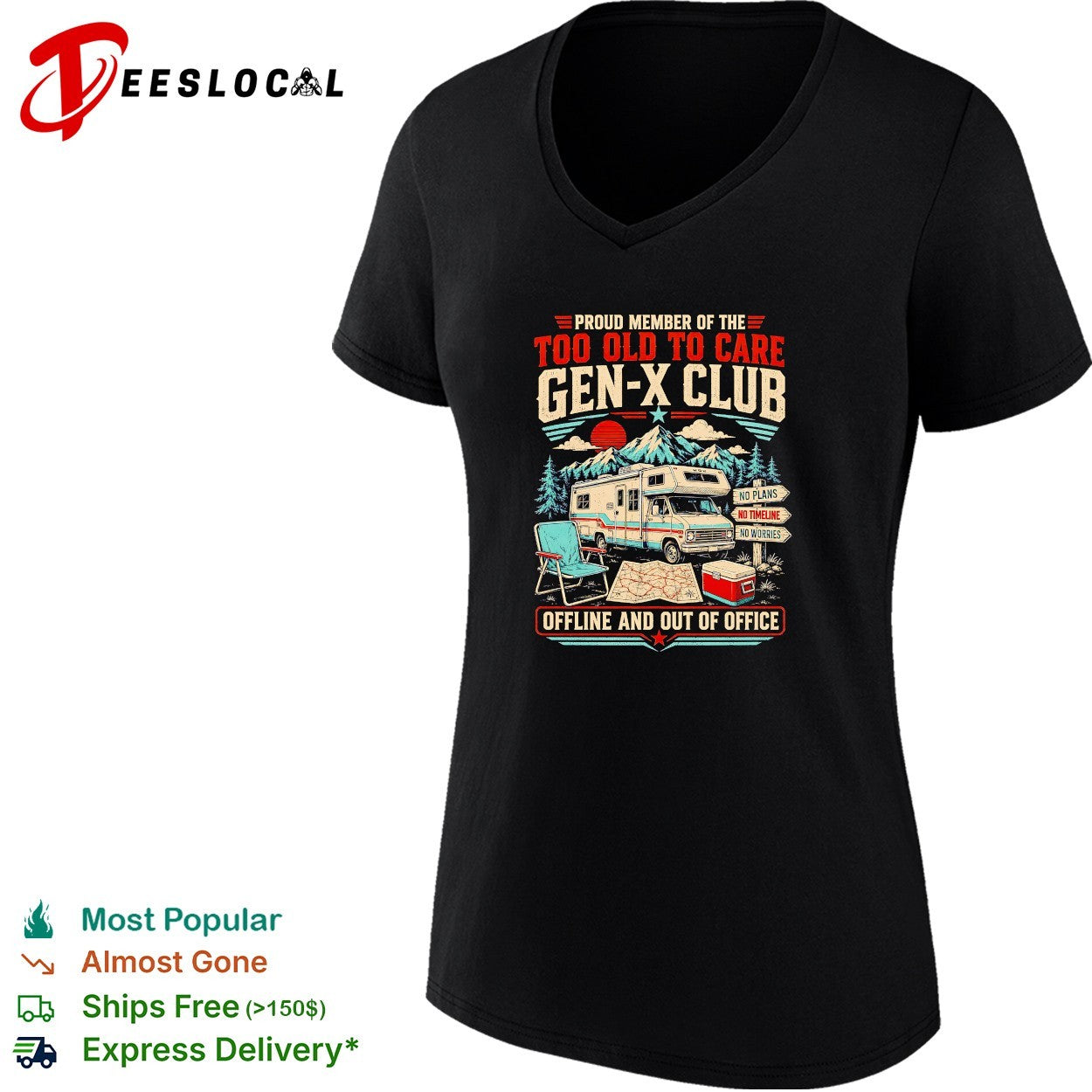 Camper gen x club offline and out of office shirt