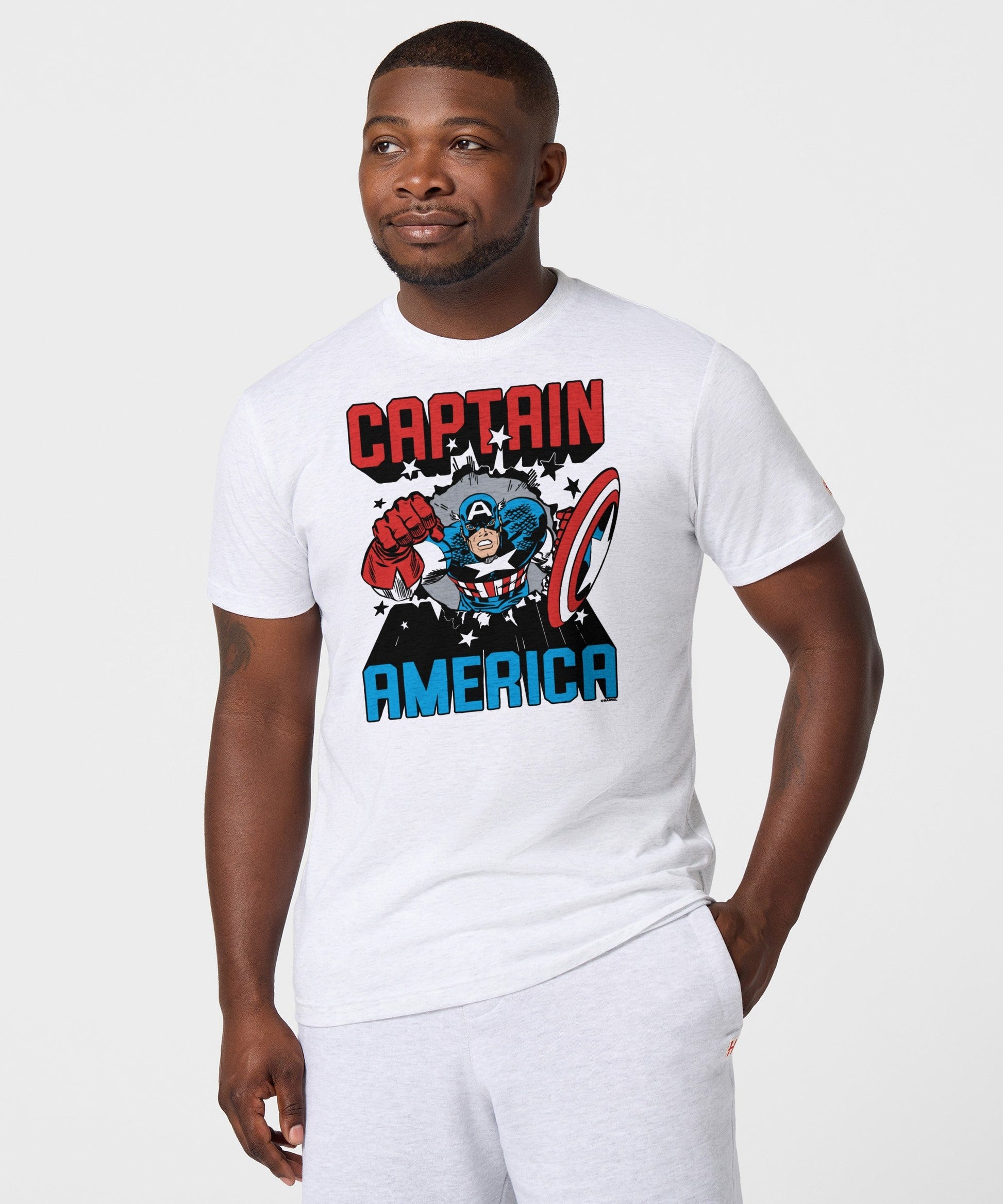 Captain America Bustin' Through