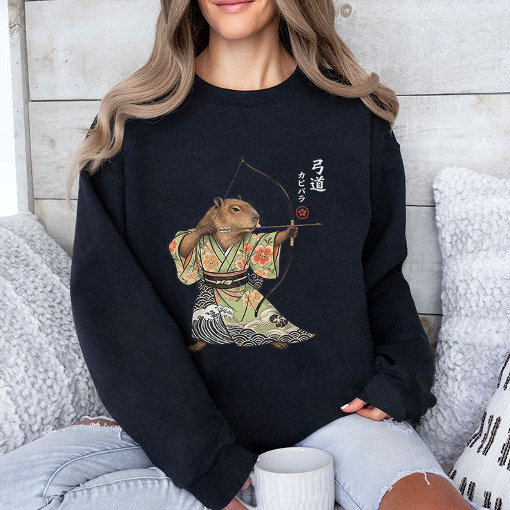 Capybara Archery Samurai Kyudo Japanese Animal Shirt