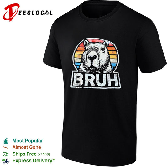 Capybara Bruh Sunset Animal shirt