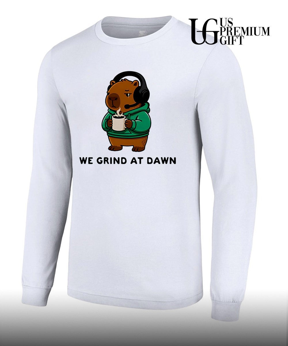 Capybara we grind at dawn shirt
