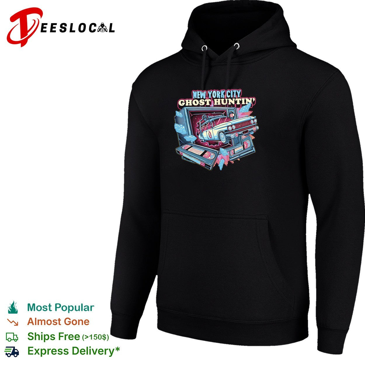 Car bursting through TV New York City ghost huntin’ shirt