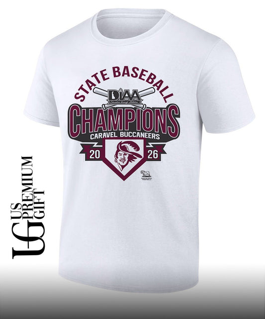 Caravel Buccaneers DIAA State Baseball Championship 2026 shirt