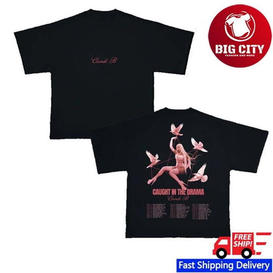 Cardi B Little Miss Drama Tour Two Sided Shirt