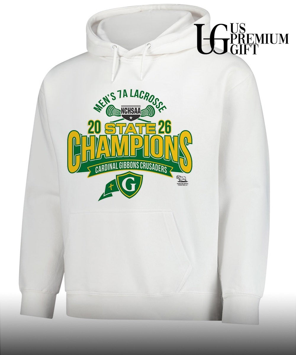 Cardinal Gibbons Raleigh Men’s NCHSAA 7A Lacrosse State Champions 2026 shirt