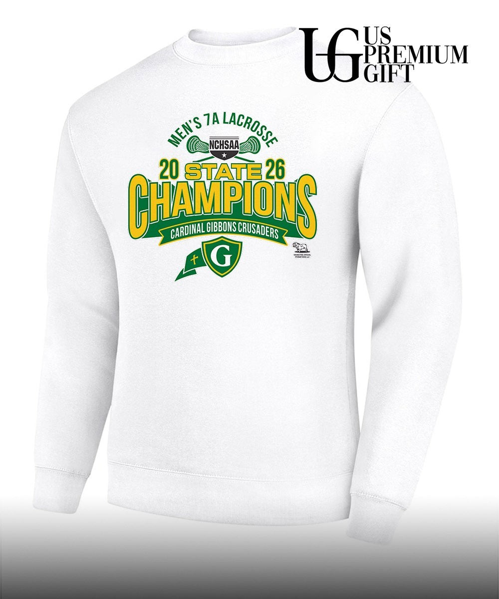 Cardinal Gibbons Raleigh Men’s NCHSAA 7A Lacrosse State Champions 2026 shirt