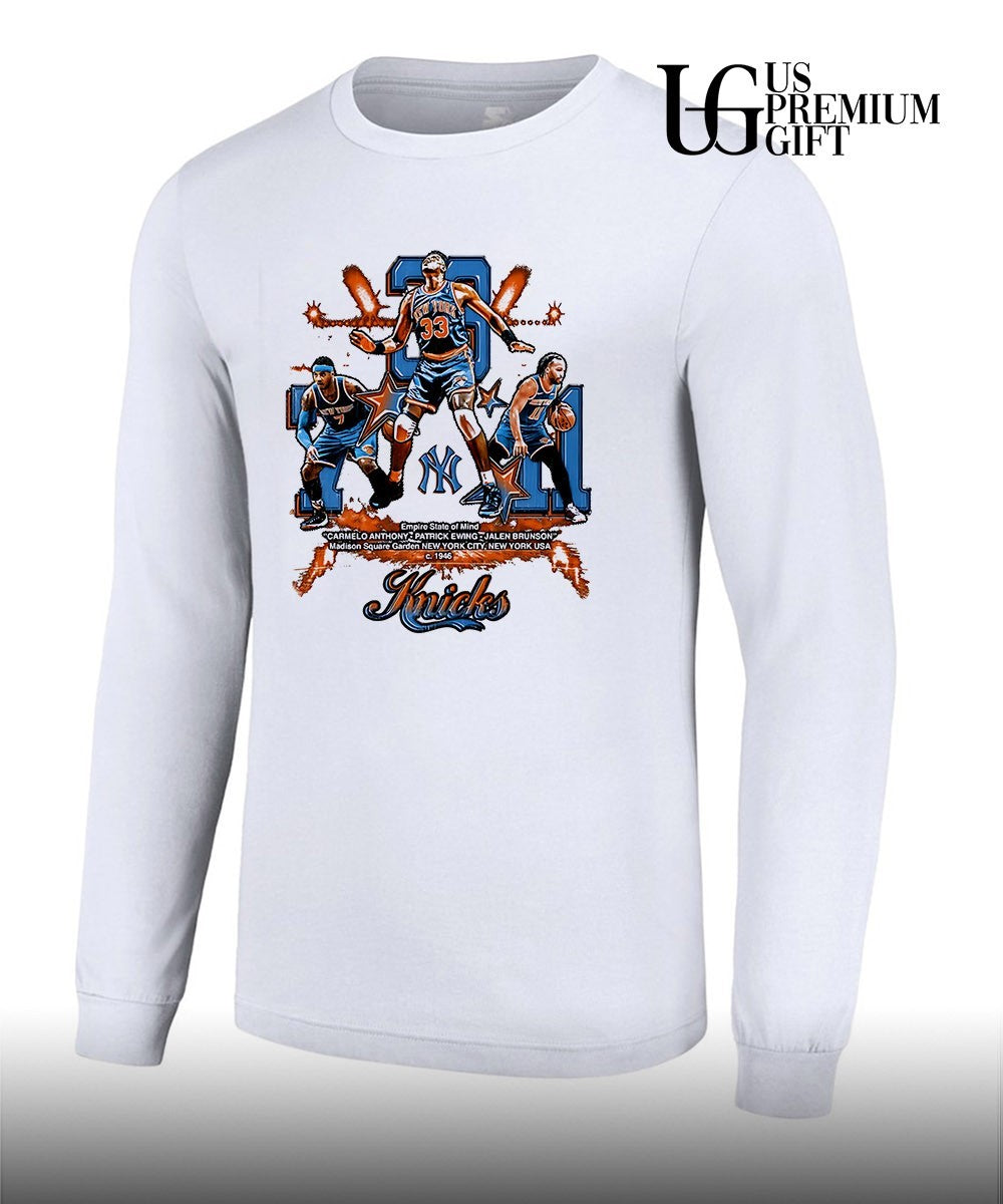 Carmelo Anthony Patrick Ewing Jalen Brunson Empire State of Mind Knicks NBA Finals 2026 shirt