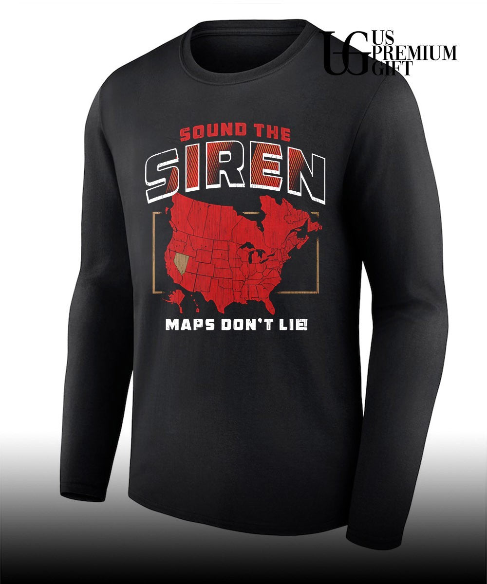 Carolina Hurricanes NHL Sound the Siren Maps Don’t Lie 2026 shirt