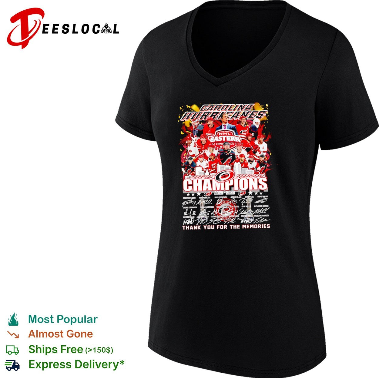 Carolina Hurricanes Rod BrindAmour Champions 2025 2026 NHL shirt