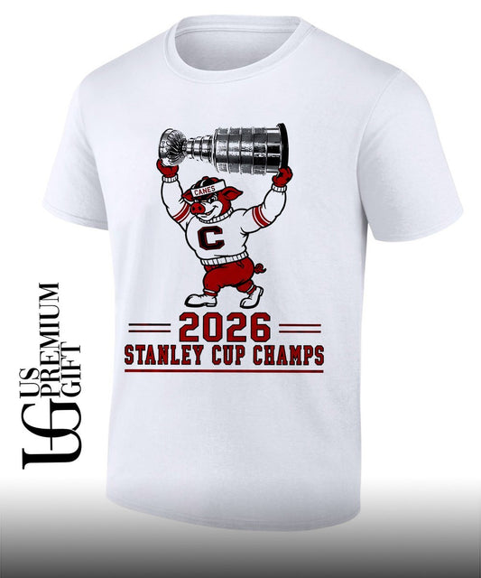 Carolina Hurricanes Stormy mascot 2026 Stanley Cup Champs NHL Hockey sport shirt