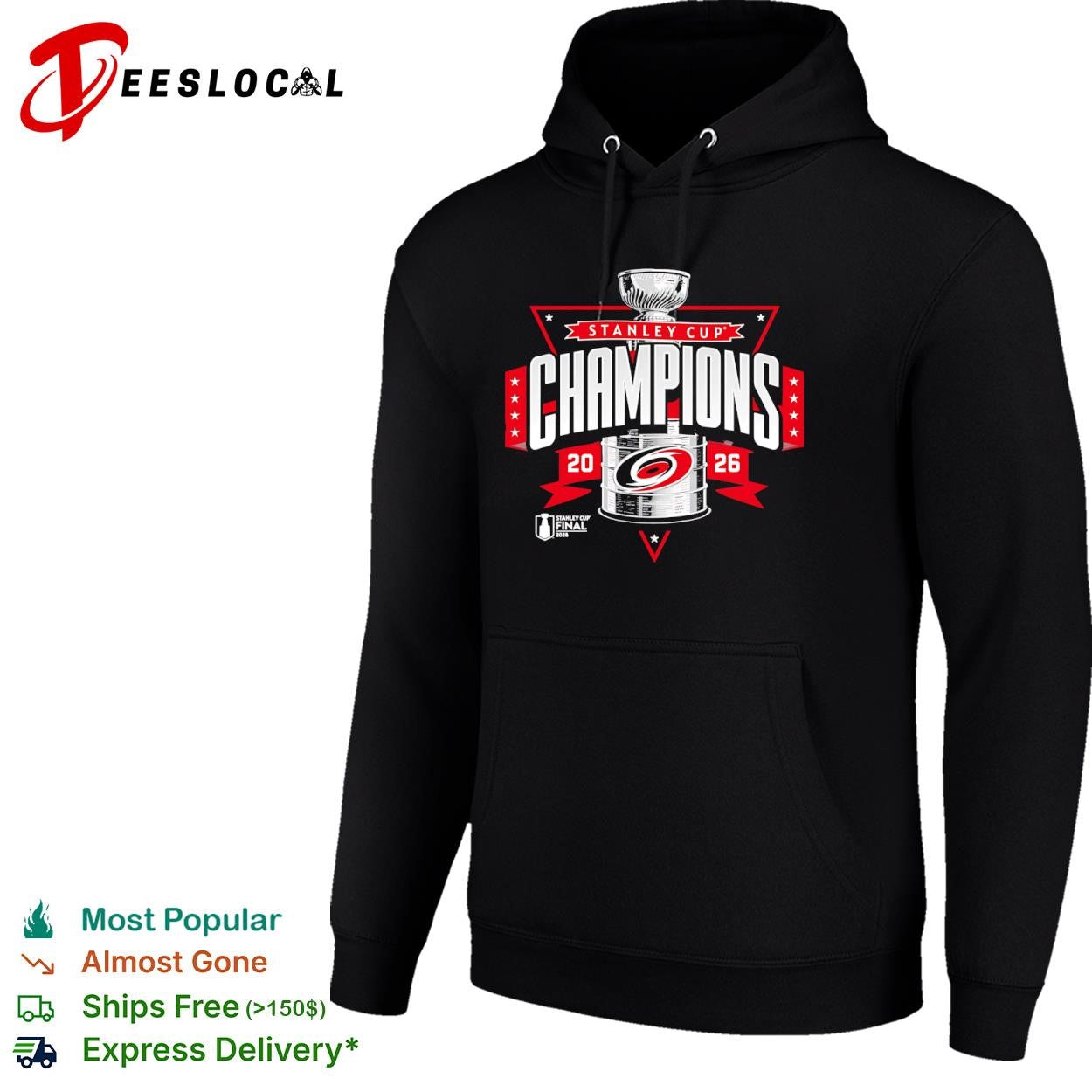 Carolina Hurricanes trophy Stanley Cup champions 2026 shirt