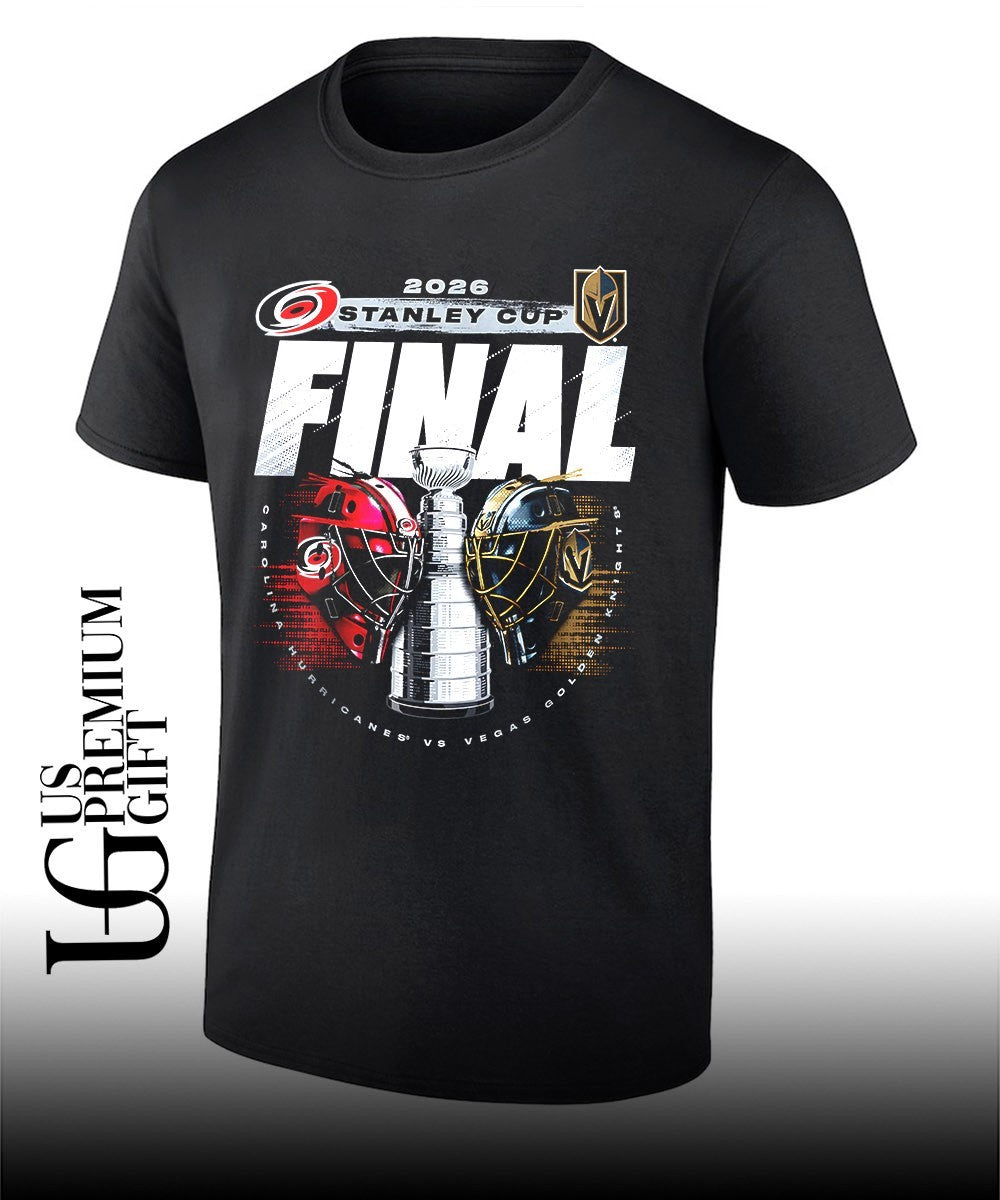 Carolina Hurricanes vs Vegas Golden Knights 2026 Stanley Cup Final matchup helmet shirt