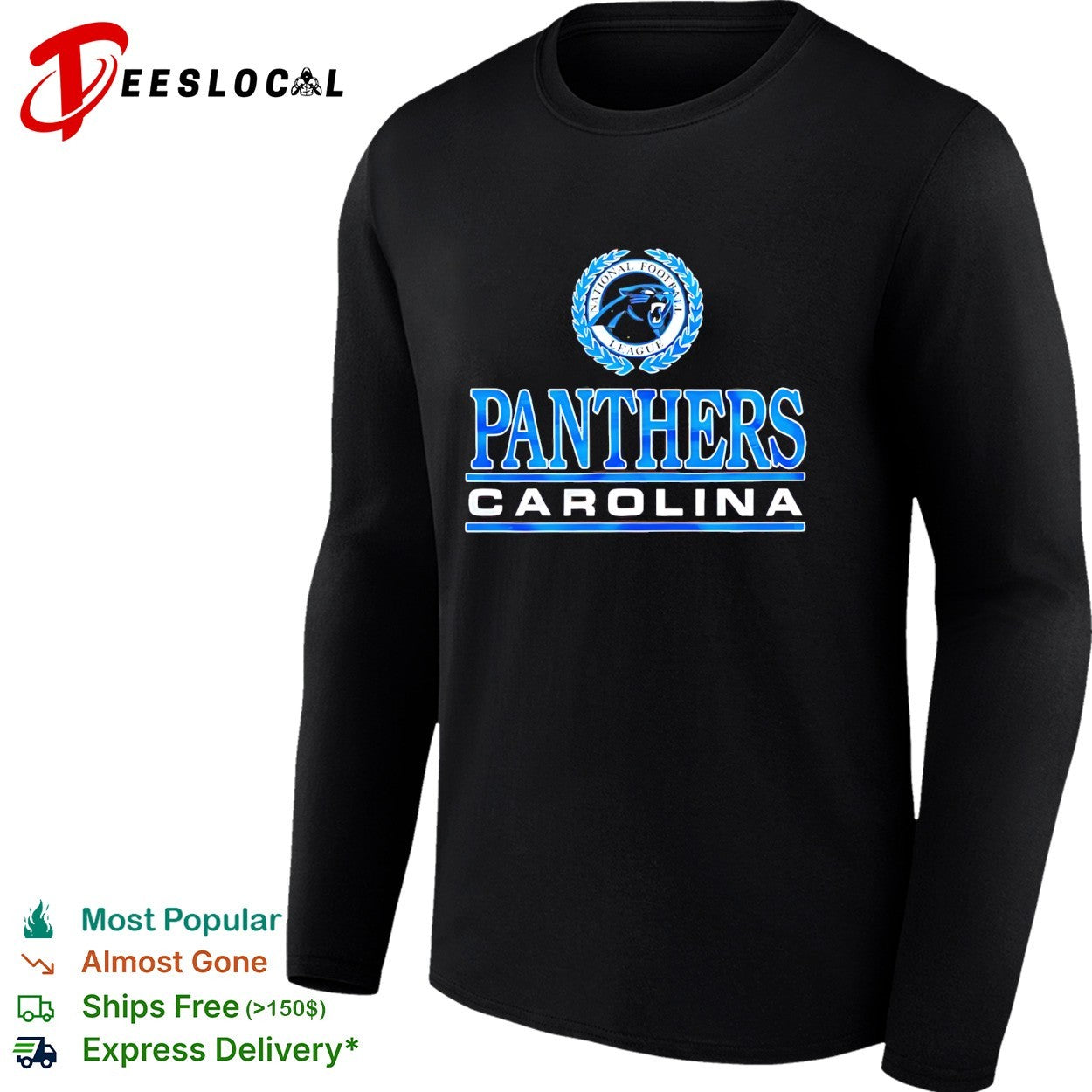 Carolina Panthers National Football League wreath logo shirt