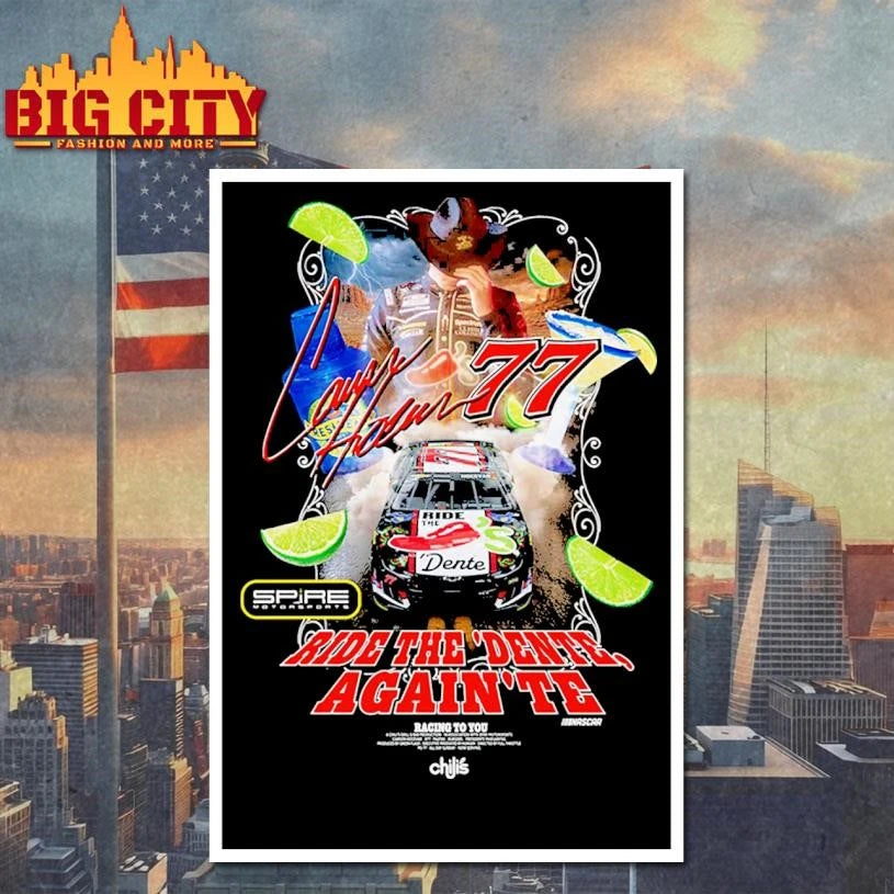 Carson Hocevar Spire Motorsports Black Chili’s Ride The ‘Dente Shirt