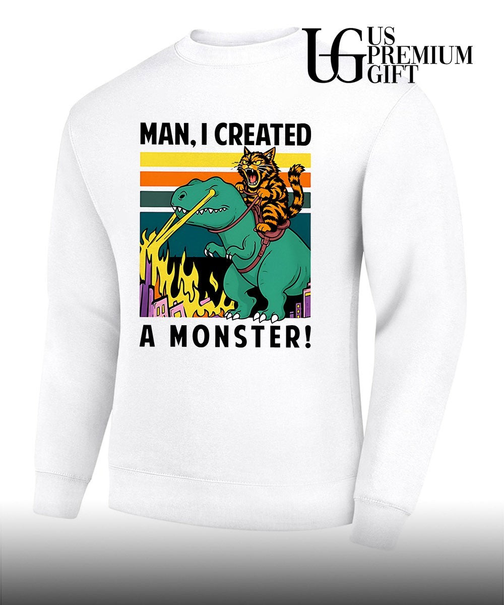 Cat riding T-Rex Man I created a Monster shirt