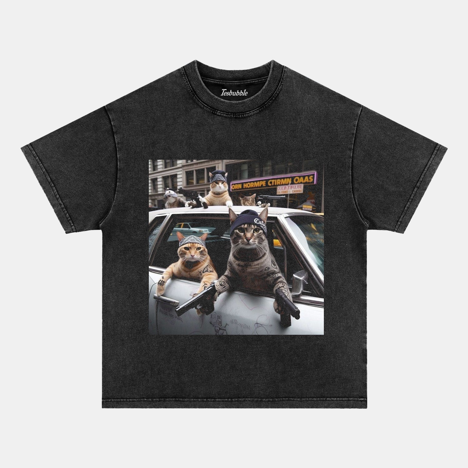 CAT BANDIT  TEE - clothing by TeeHivey.com (Image 2)