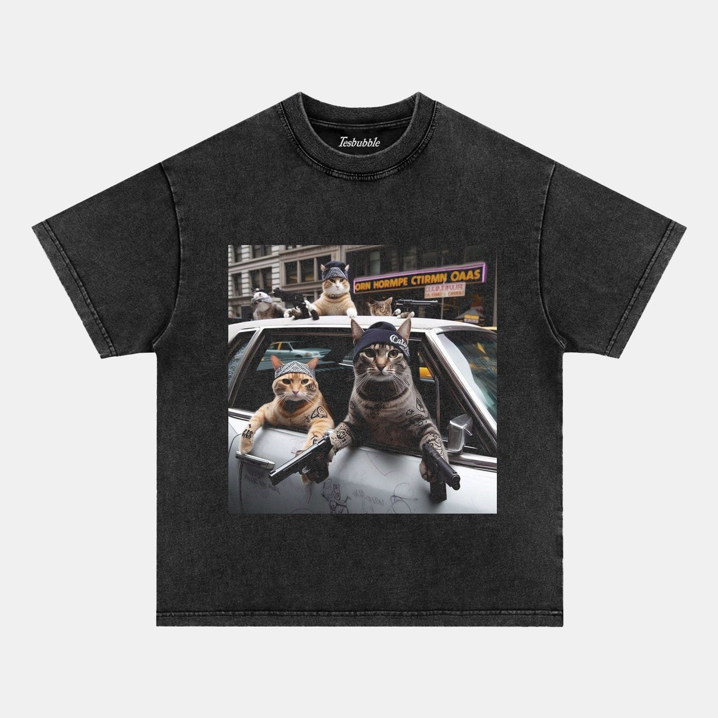 CAT BANDIT  TEE - clothing by TeeHivey.com (Image 4)
