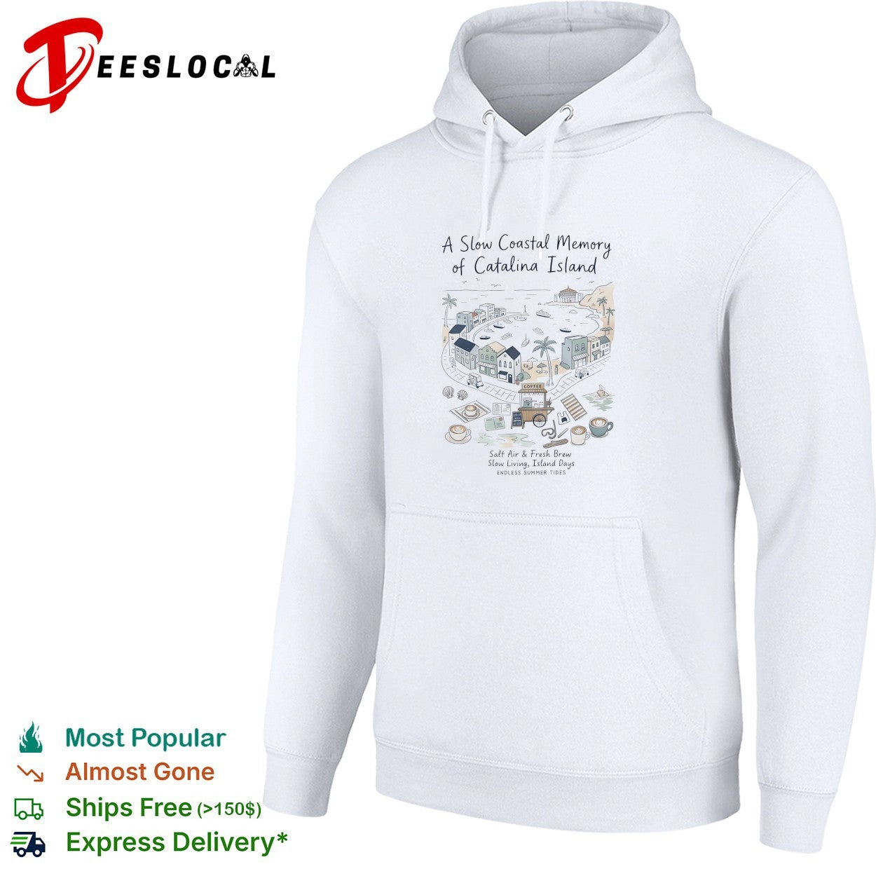 Catalina Island slow coastal memory shirt