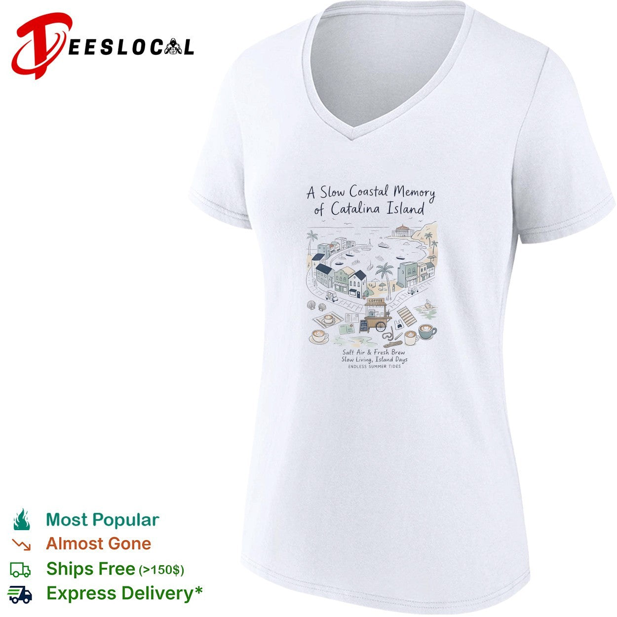 Catalina Island slow coastal memory shirt