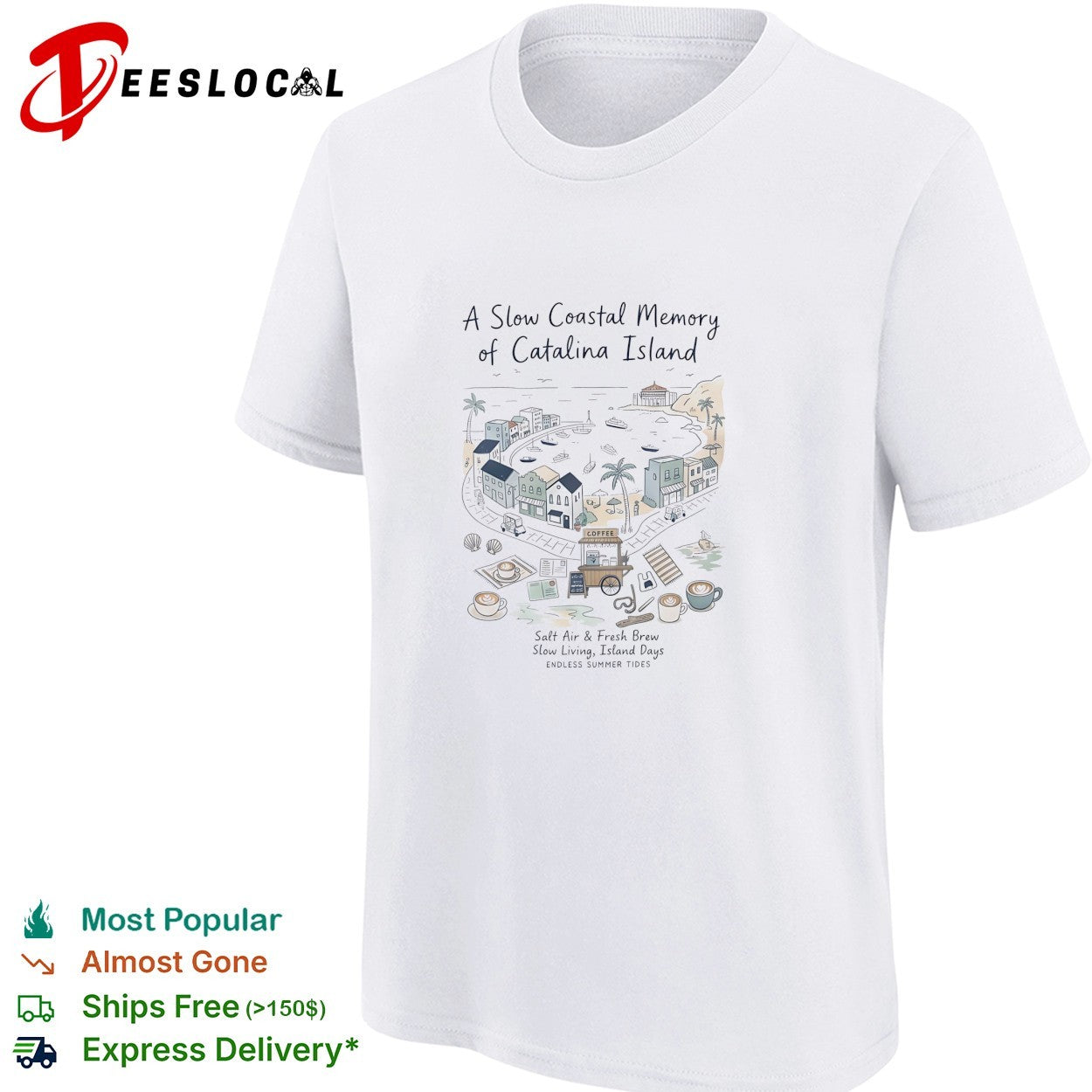Catalina Island slow coastal memory shirt