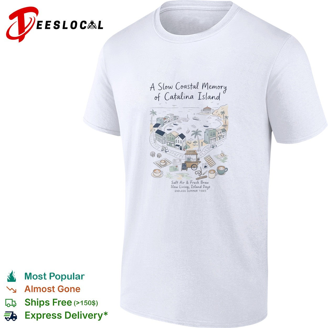 Catalina Island slow coastal memory shirt