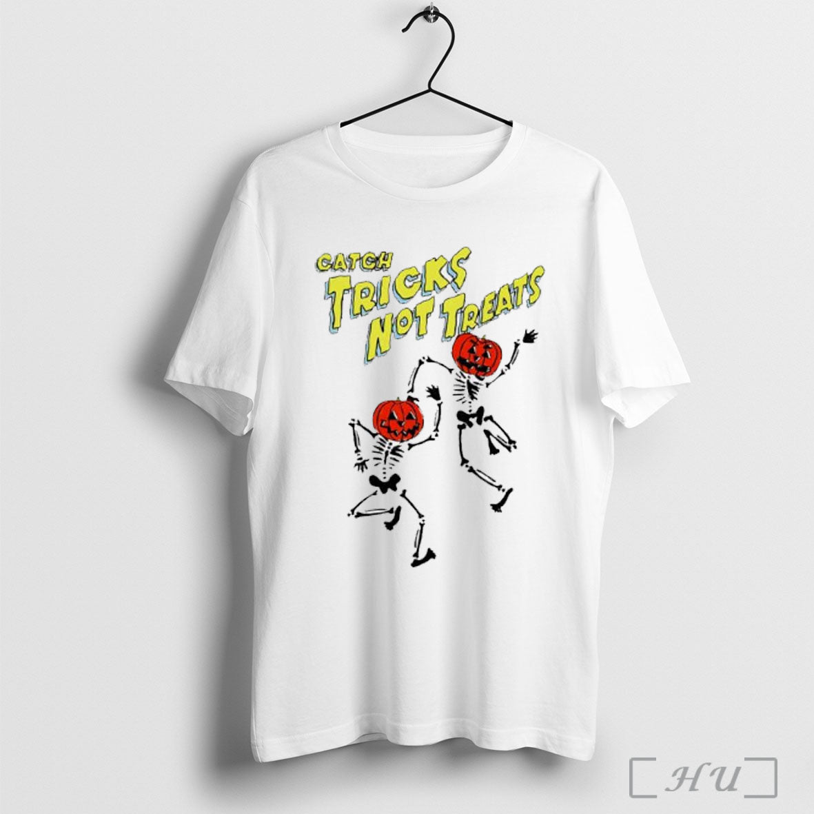 Catch Tricks Not Treats Skeleton Dance Halloween T Shirt