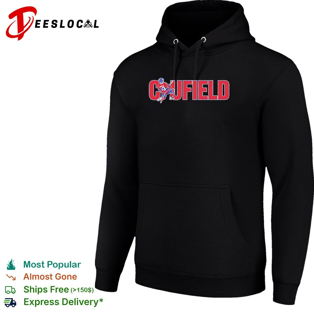 Caufield Montreal Canadiens hockey player number 13 typography shirt